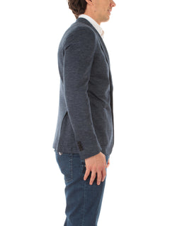Luigi Bianchi Mantova blazer monopetto da uomo blu