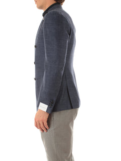 Luigi Bianchi Mantova blazer doppiopetto da uomo blu
