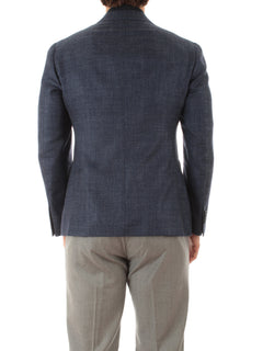 Luigi Bianchi Mantova blazer doppiopetto da uomo blu