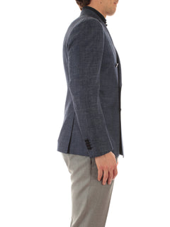 Luigi Bianchi Mantova blazer doppiopetto da uomo blu