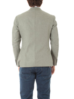 Luigi Bianchi Mantova blazer doppiopetto da uomo salvia