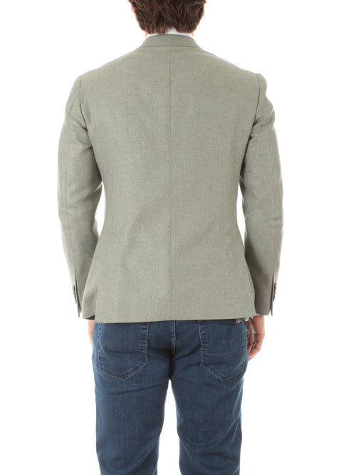 Luigi Bianchi Mantova blazer doppiopetto da uomo salvia