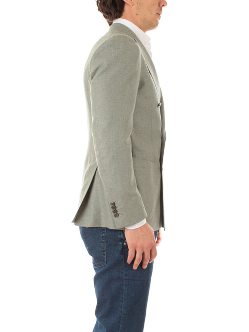 Luigi Bianchi Mantova blazer doppiopetto da uomo salvia