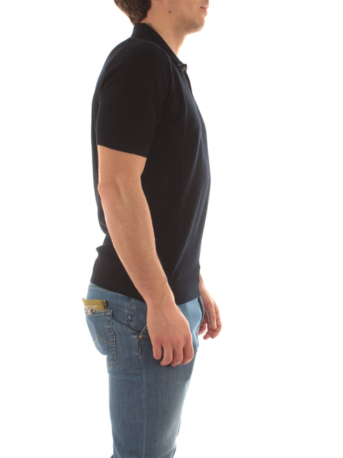 Bruto polo in maglia da uomo blu