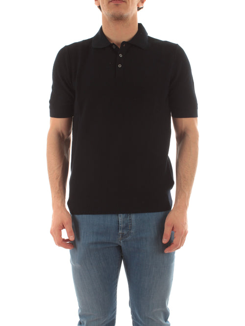 Bruto polo in maglia da uomo blu