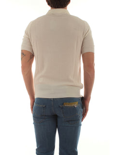 Bruto polo in maglia da uomo bianco