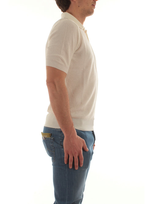 Bruto polo in maglia da uomo bianco