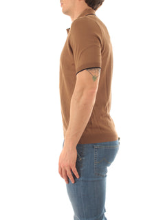 Bruto polo con bordi a contrasto da uomo bruciato
