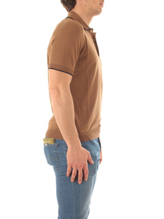 Bruto polo con bordi a contrasto da uomo bruciato