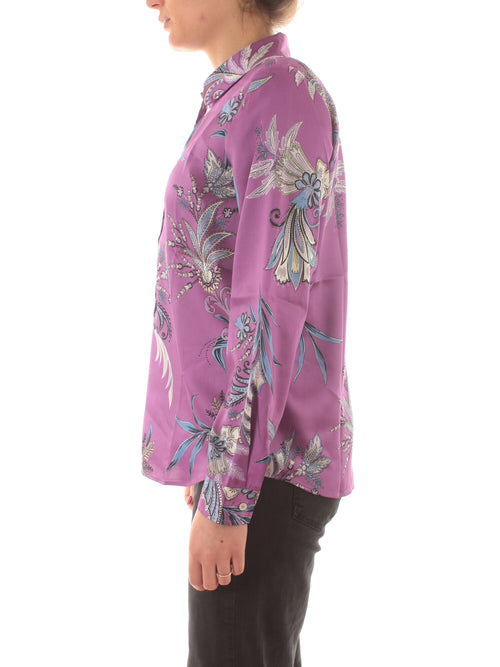 Emme Marella FOCE camicia in twill stampato da donna ciclamino