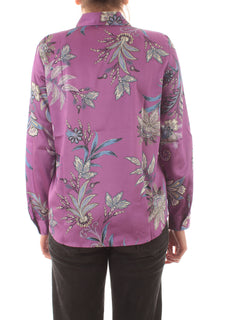 Emme Marella FOCE camicia in twill stampato da donna ciclamino