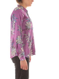 Emme Marella FOCE camicia in twill stampato da donna ciclamino