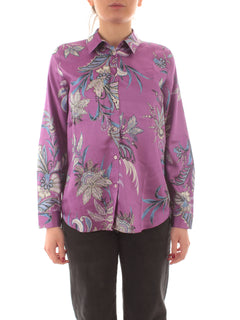 Emme Marella FOCE camicia in twill stampato da donna ciclamino