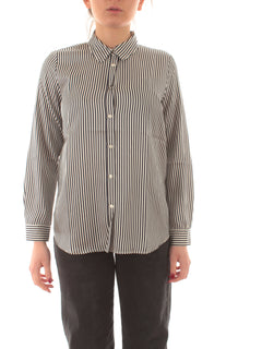 Emme Marella FOCE camicia in twill stampato da donna blu/bianco riga