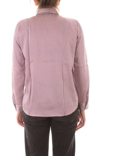 Emme Marella FOCE camicia in twill stampato da donna ciclamino/bianco riga