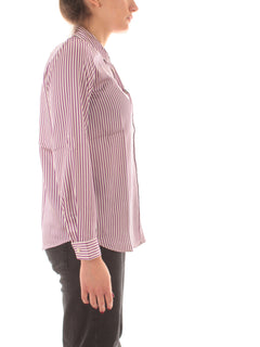 Emme Marella FOCE camicia in twill stampato da donna ciclamino/bianco riga