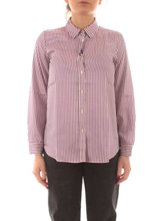 Emme Marella FOCE camicia in twill stampato da donna ciclamino/bianco riga