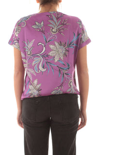 Emme Marella RIPOSO T-shirt in twill da donna ciclamino