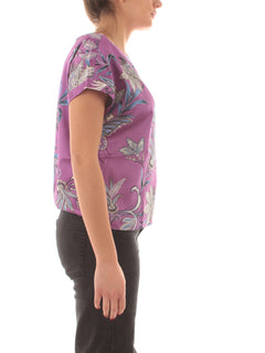 Emme Marella RIPOSO T-shirt in twill da donna ciclamino