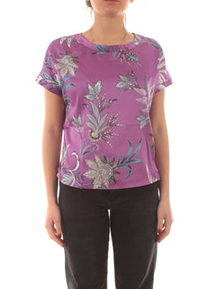 Emme Marella RIPOSO T-shirt in twill da donna ciclamino