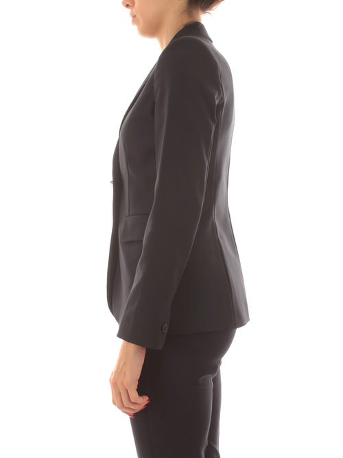 Emme Marella MALIZIA blazer in cotone stretch da donna blu