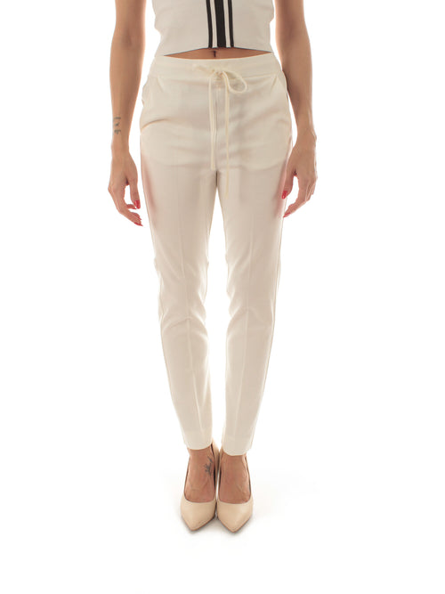 Emme Marella JOGGER pantalone da donna bianco