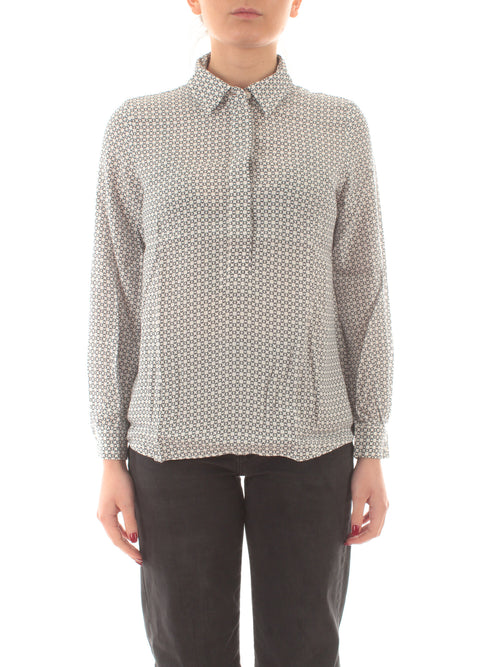 Emme Marella OSSIDO camicia da donna fondo bianco con stampa