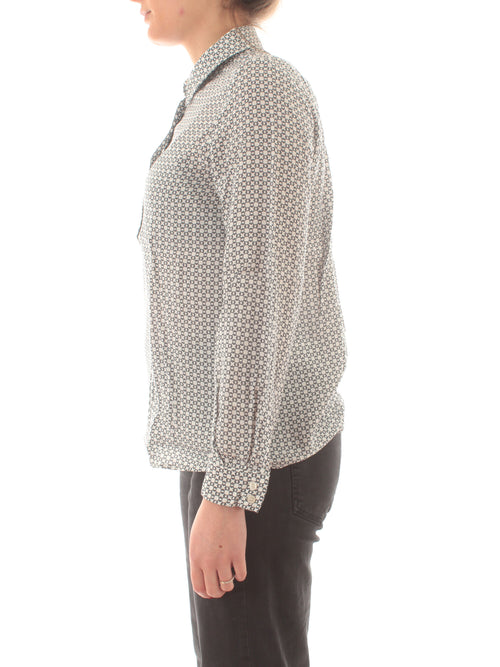 Emme Marella OSSIDO camicia da donna fondo bianco con stampa