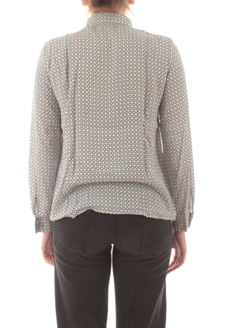 Emme Marella OSSIDO camicia da donna fondo bianco con stampa