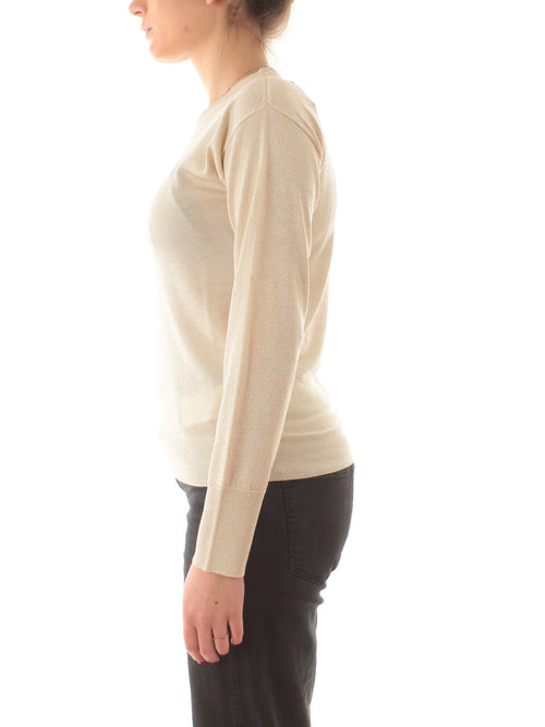 Emme Marella SGUIZZO maglia con lurex da donna burro lurex