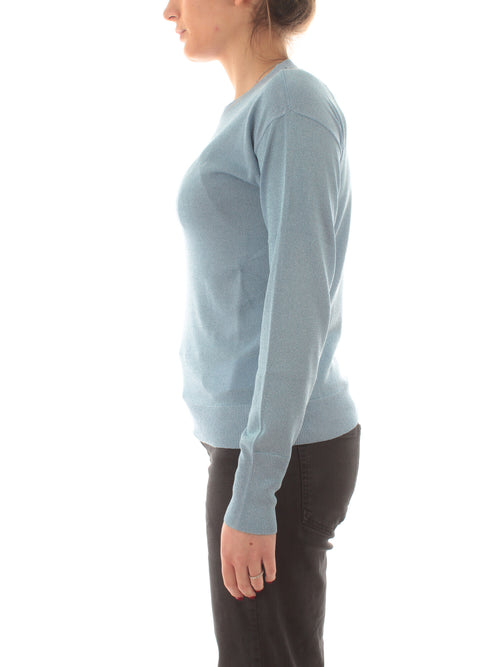 Emme Marella SGUIZZO maglia con lurex da donna azzurro lurex