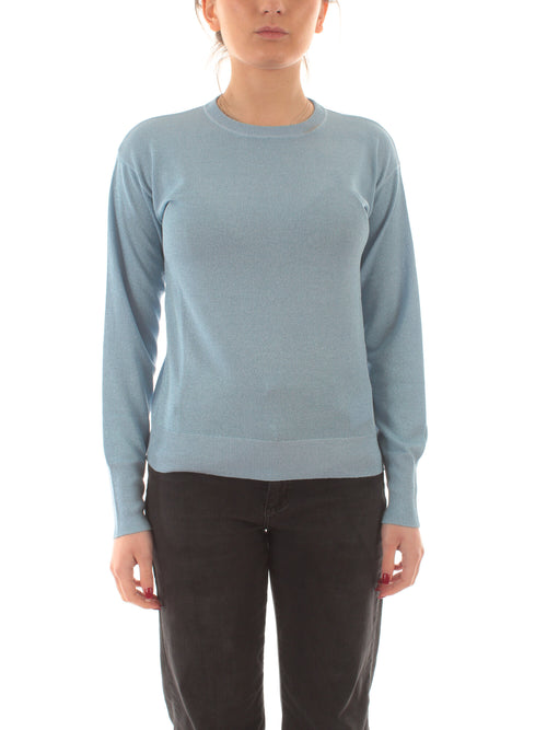 Emme Marella SGUIZZO maglia con lurex da donna azzurro lurex