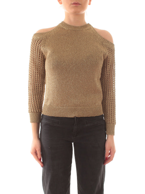 Emme Marella ZELMA maglia con lurex da donna tabacco