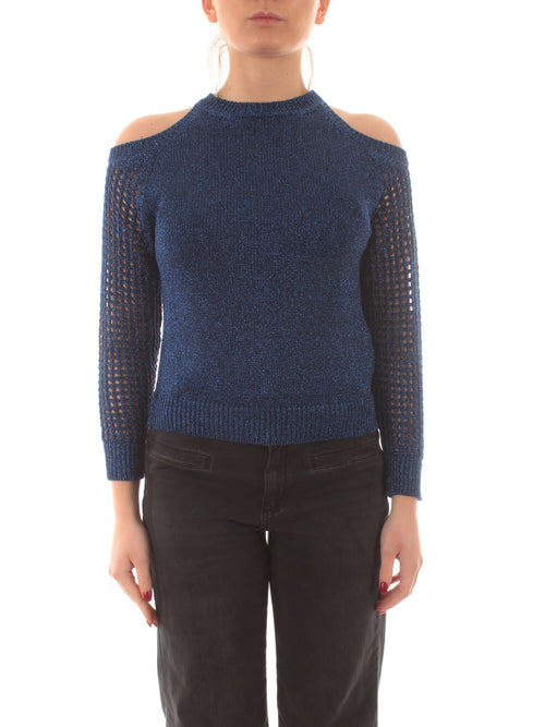Emme Marella ZELMA maglia con lurex da donna blu