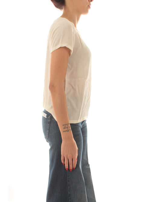 Emme Marella INN blusa in misto seta da donna burro