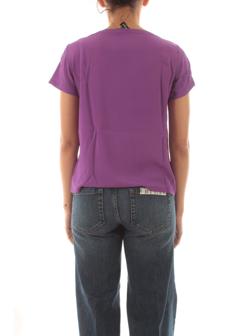 Emme Marella INN blusa in misto seta da donna ciclamino