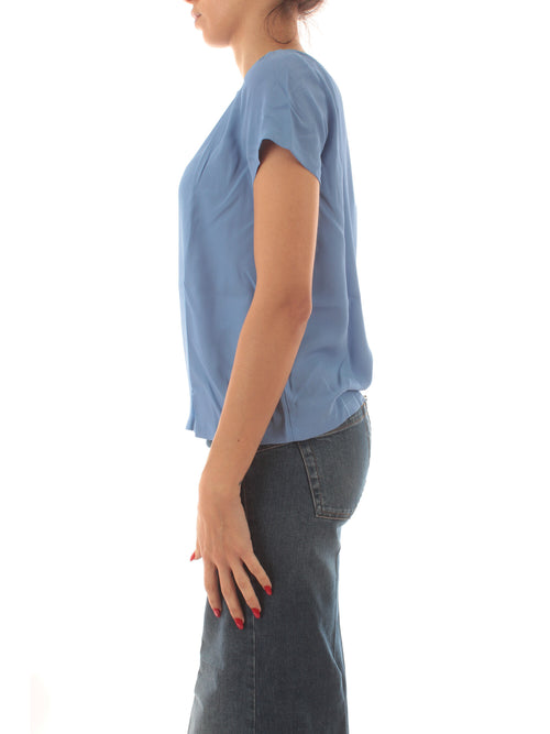 Emme Marella INN blusa in misto seta da donna cielo
