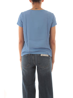 Emme Marella INN blusa in misto seta da donna cielo