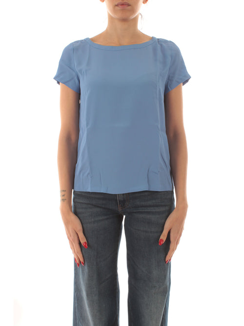 Emme Marella INN blusa in misto seta da donna cielo