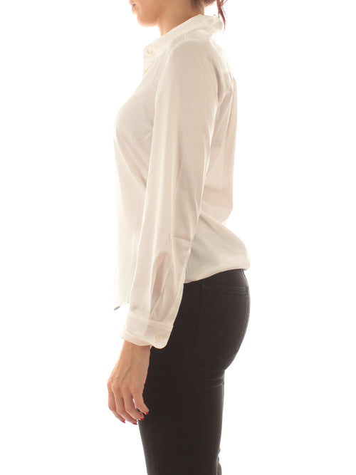 Emme Marella SONETTO camicia in raso da donna bianco