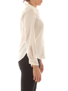 Emme Marella SONETTO camicia in raso da donna bianco
