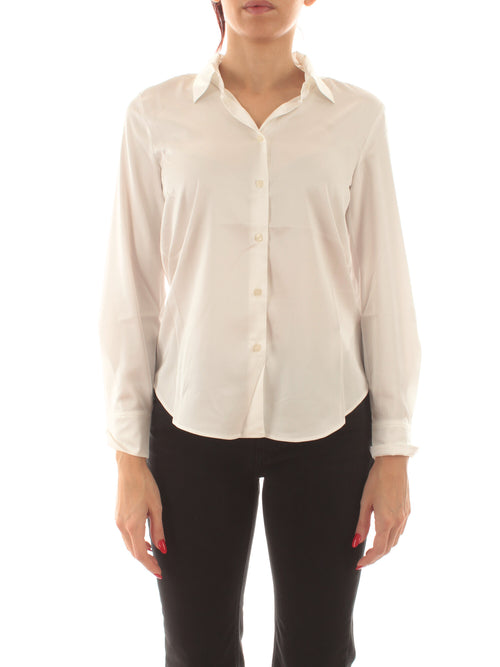 Emme Marella SONETTO camicia in raso da donna bianco