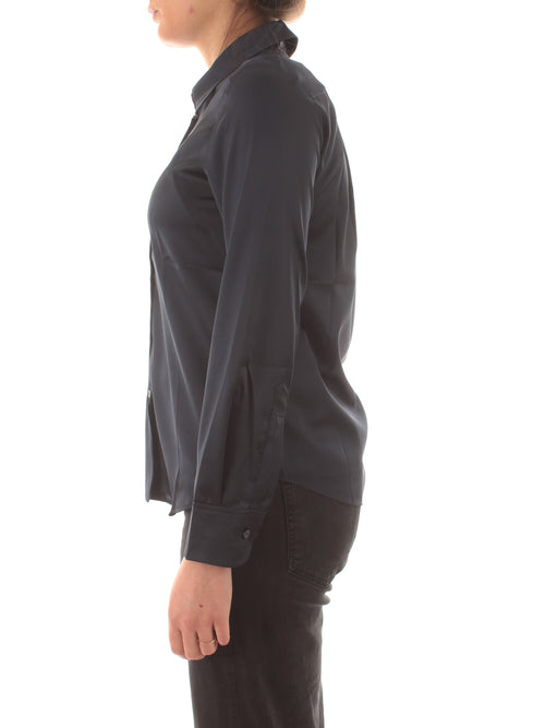 Emme Marella SONETTO camicia in raso da donna blu