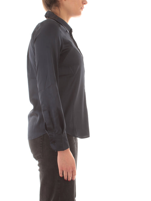 Emme Marella SONETTO camicia in raso da donna blu