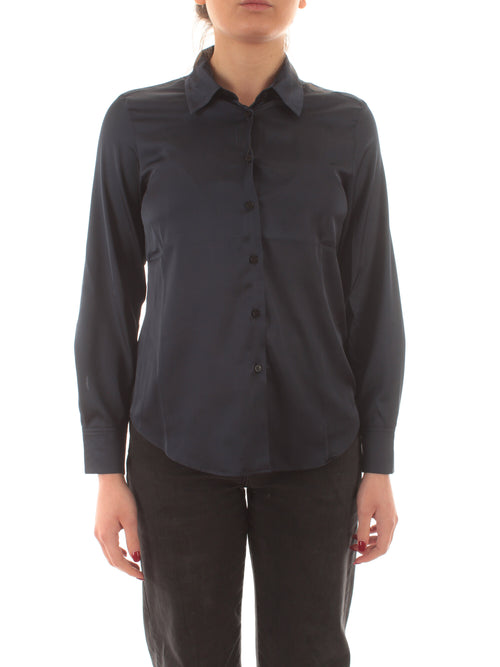Emme Marella SONETTO camicia in raso da donna blu