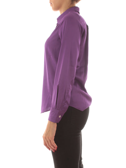 Emme Marella SONETTO camicia in raso da donna ciclamino