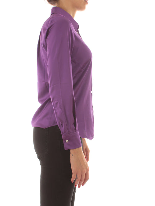 Emme Marella SONETTO camicia in raso da donna ciclamino