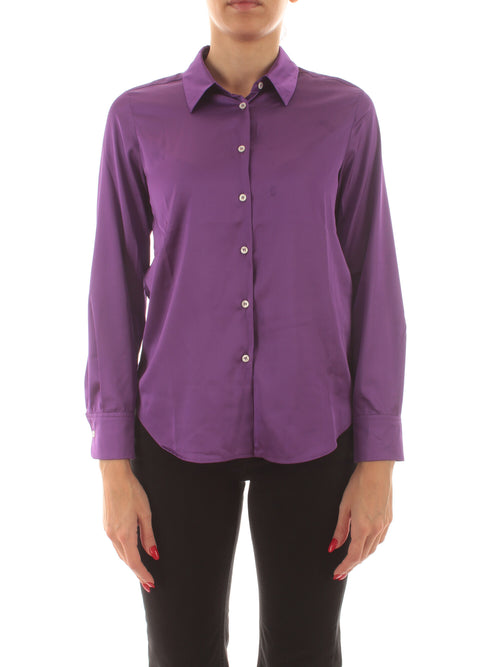 Emme Marella SONETTO camicia in raso da donna ciclamino
