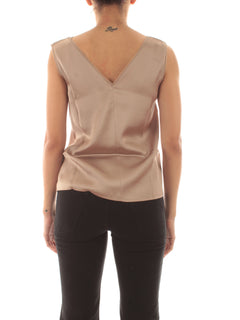 Emme Marella LIEN top in raso da donna oro