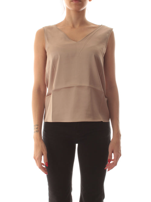 Emme Marella LIEN top in raso da donna oro